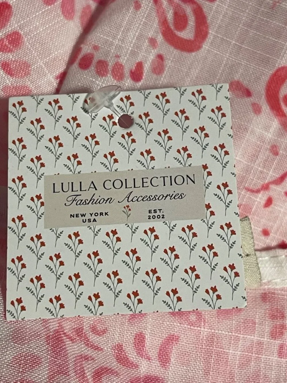 Lulla Collection Swim Coverup Womens One Size Pink With White Paisley Print